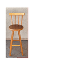 Ver imagem 1 de Banqueta Alta com Encosto 70 Cm Madeira Maciça