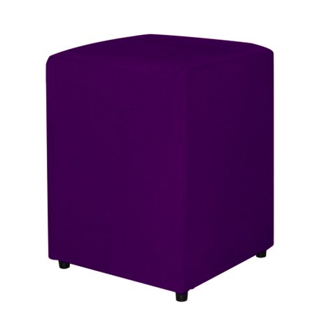 Puff Quadrado Para Escritório Veludo Cores - DS Estofados Vermelho