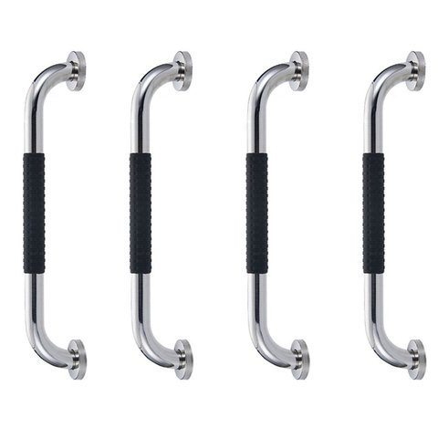 Barra de Apoio 30cm Inox Suporte Antiderrapante Kit 4 Unidades Banheiro Box Idoso Gestante Criança C