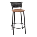 Ver imagem 1 de Banqueta para Balcão Cozinha Gourmet Junco Preto Bancada Ilha Banco 60cm Itagold