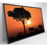 Quadro Família de Elefantes em Pôr do Sol na África - 2