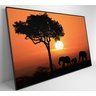 Quadro Família de Elefantes em Pôr do Sol na África - 5