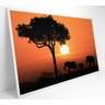 Quadro Família de Elefantes em Pôr do Sol na África - 1