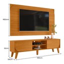 Ver imagem 5 de Rack Bancada com Painel Duna Cinamomo para Tv até 65” - Madetec