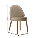 Ver imagem 4 de Conjunto de Mesa de Jantar Bia Tampo 180cm Barril Laminado e 6 Cadeiras Ester Marrom/Ambar/Cinamomo