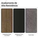 Ver imagem 2 de Conjunto Sala de Jantar Tampo de Vidro 6 Cadeiras Rustic/Preto/Silver Pienza Madesa