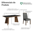 Ver imagem 5 de Conjunto Sala de Jantar Tampo de Vidro 6 Cadeiras Rustic/Preto/Silver Pienza Madesa