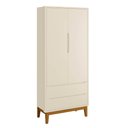 Ver imagem 5 de Kit Quarto Infantil Theo Square Areia – Cômoda 3 Gavetas + Guarda-Roupa 2 Portas + Berço