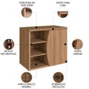 Ver imagem 3 de Gabinete de Banheiro 70cm para Cuba 1 Porta Luanda Mel F10 - Mpozenato