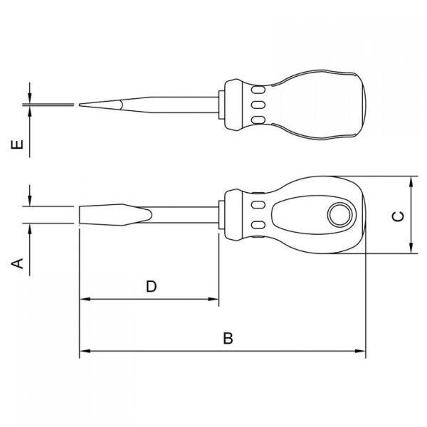 Chave de Fenda Ponta Chata 6x38mm Tramontina PRO - 2