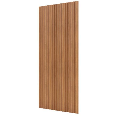 Painel Ripado de Madeira para Sala Quarto 134x250cm Bairon D03 Freijó - Lyam Decor