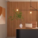 Ver imagem 2 de Painel Ripado de Madeira para Sala Quarto 134x250cm Bairon D03 Freijó - Lyam Decor