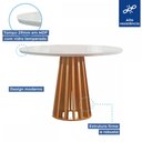 Ver imagem 6 de Mesa de Jantar 4 Lugares Kansas/Arthus com Vidro Cinamomo/Off White/Suede Cru 17991 - Cel Móveis
