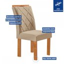 Ver imagem 5 de Mesa de Jantar 4 Lugares Kansas/Arthus com Vidro Cinamomo/Off White/Suede Cru 17991 - Cel Móveis