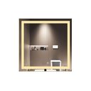 Ver imagem 1 de Espelho Jateado Quadrado Iluminado com Led Quente e Touch 70x70cm