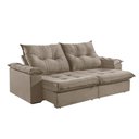 Ver imagem 1 de Sofá 4 Lugares Retrátil 250cm Pillow Top Reclinável Bege