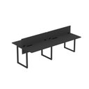 Ver imagem 3 de Plataforma Dupla Escrivaninha Tub Corporativa Light 4 Lugares 220cm Industrial Preto