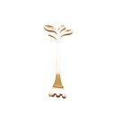 Ver imagem 3 de Cj 4 Garfos de Aço Inox para Aperitivos Leaves Dourado