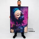 Ver imagem 2 de Quadro Decorativo Caixa Mulher Intense Tacolado Moldura Caixa 3cm Madeira com Vidro 80 X 120cm