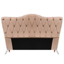 Ver imagem 1 de Cabeceira King Size Cama Box de Casal Quarto Estofada Barcelona 198cm:suede Bege Escuro
