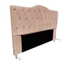 Cabeceira King Size Cama Box de Casal Quarto Estofada Barcelona 198cm:suede Bege Escuro - 2
