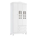 Ver imagem 3 de Quarto de Bebê New Selena 3 Portas Berço Lila e Cômoda Gran Selena Branco Brilho e Colchão Gazin