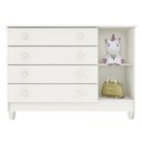 Ver imagem 4 de Quarto de Bebê New Selena 3 Portas Berço Lila e Cômoda Gran Selena Branco Brilho e Colchão Gazin