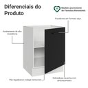 Ver imagem 3 de Balcão de Cozinha 60 cm 1 Porta (sem Tampo) Branco/Preto Agata Madesa