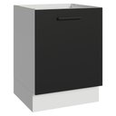 Ver imagem 1 de Balcão de Cozinha 60 cm 1 Porta (sem Tampo) Branco/Preto Agata Madesa