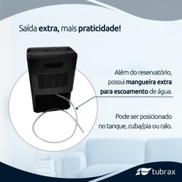 Desumidificador Elétrico Preto Bivolt 127-220v Antimofo 2200ml - Tubrax - 8