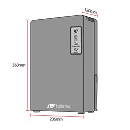 Desumidificador Elétrico Preto Bivolt 127-220v Antimofo 2200ml - Tubrax - 9
