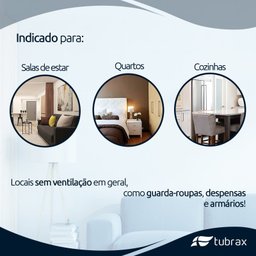 Desumidificador Elétrico Preto Bivolt 127-220v Antimofo 2200ml - Tubrax - 4