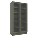Ver imagem 3 de Cristaleira 120cm 2 Portas com Vidro 100% MDF Sevilha Verde/Hill