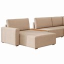 Ver imagem 5 de Sofá de Canto Modulado 347cm - 368cm 8 Lugares France Linho Bege - Sallar Home