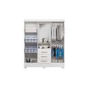 Ver imagem 6 de Guarda Roupa Paris 163cm com Espelho - Branco/rosa Flex Aramóveis