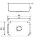 Ver imagem 2 de Cuba Simples para Cozinha Extra 46X31cm Inox Polido - Mekal 01018404