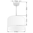 Ver imagem 2 de Lustre Pendente Cilíndrico Vivare Md-4031 Cúpula em Tecido 40x21cm - Bivolt - Rustico Cinza - Bivolt