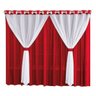 Cortina Para Janela de Vidro Moderna Quarto ou Sala 3,00 X 2,50 Metros Malha Em Gel Com Voal Leve - 1