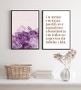 Ver imagem 1 de Kit 2 Quadros Energias Positivas- Cristais Abundância 24x18cm:madeira Preta