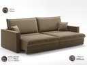Ver imagem 5 de Sofá Tango 2,00m sem Caixa, Retrátil e Reclinável Veludocristal Castor - Netsofas