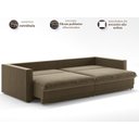 Ver imagem 4 de Sofá Tango 2,00m sem Caixa, Retrátil e Reclinável Veludocristal Castor - Netsofas