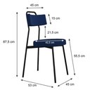 Ver imagem 2 de Cadeira de Jantar Stout Azul Jeans City Est.Preta