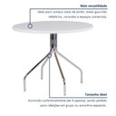 Ver imagem 7 de Mesa de Jantar Redonda Tampo MDF 90cm com Base de Aço Casual Branco/Cromado
