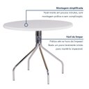Ver imagem 5 de Mesa de Jantar Redonda Tampo MDF 90cm com Base de Aço Casual Branco/Cromado