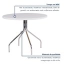 Ver mais imagens de Mesa de Jantar Redonda Tampo MDF 90cm com Base de Aço Casual Branco/Cromado