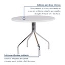Ver imagem 4 de Mesa de Jantar Redonda Tampo MDF 90cm com Base de Aço Casual Branco/Cromado