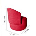 Ver mais imagens de Kit Namoradeira + 2 Poltronas Decorativa Beatriz Orgânica Suede Vermelho