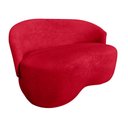 Ver imagem 3 de Kit Namoradeira + 2 Poltronas Decorativa Beatriz Orgânica Suede Vermelho