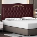 Ver imagem 1 de Cabeceira de Cama Box Helena Casal 140 Cm Capitonê Retro Botão Encapados Suede Vinho Eli Móveis