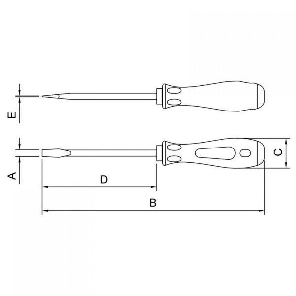 Chave de Fenda Ponta Chata 9x200mm Tramontina - 2